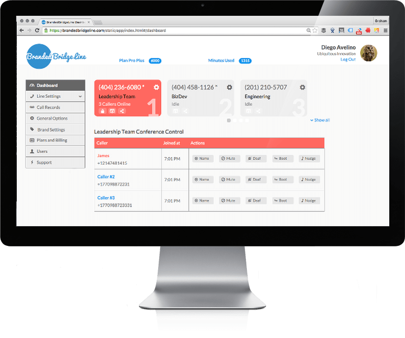 disruptive conferencing dashboard